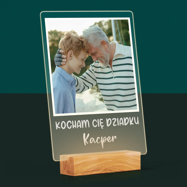 Zdjęcie I Podpis: Dla Dziadka - Wydruk Na Szkle Akrylowym