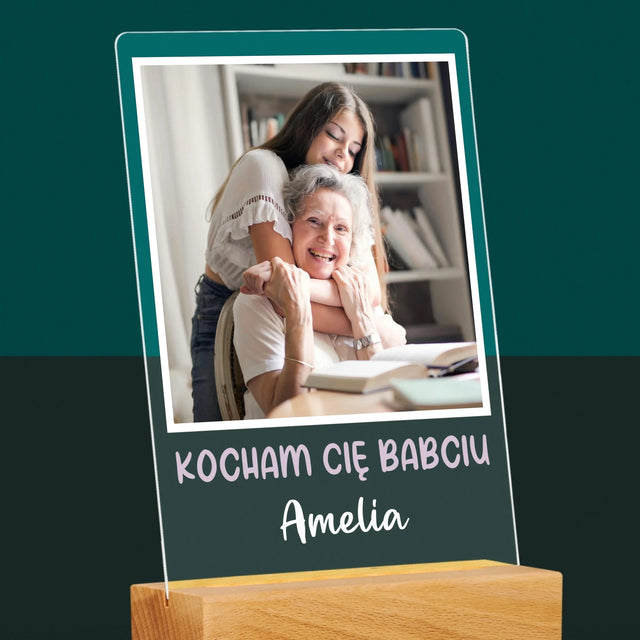 Zdjęcie I Podpis: Dla Babci - Wydruk Na Szkle Akrylowym
