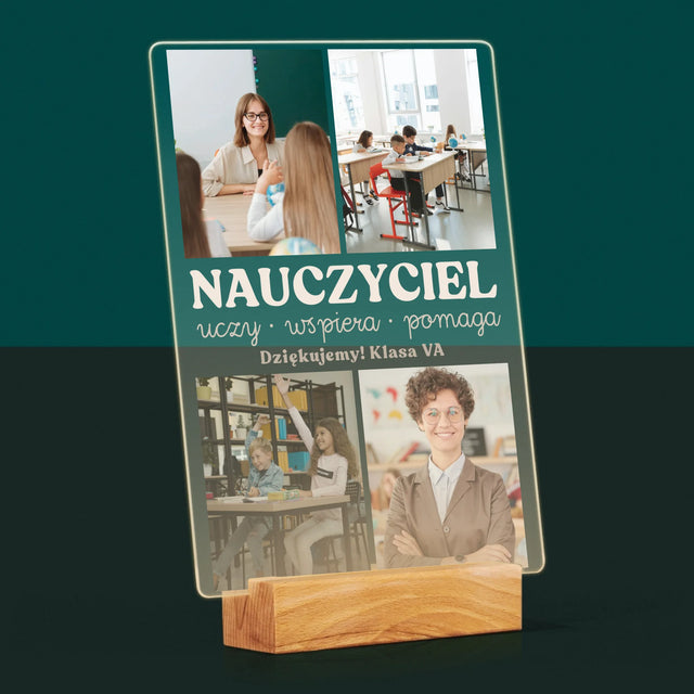Fotokolaż: Wspaniały Nauczyciel - Wydruk Na Szkle Akrylowym