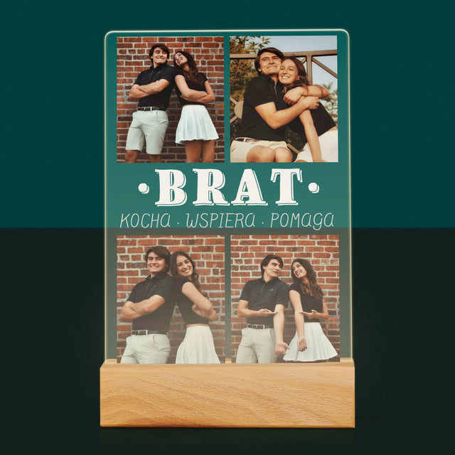 Fotokolaż: Kochany Brat - Wydruk Na Szkle Akrylowym