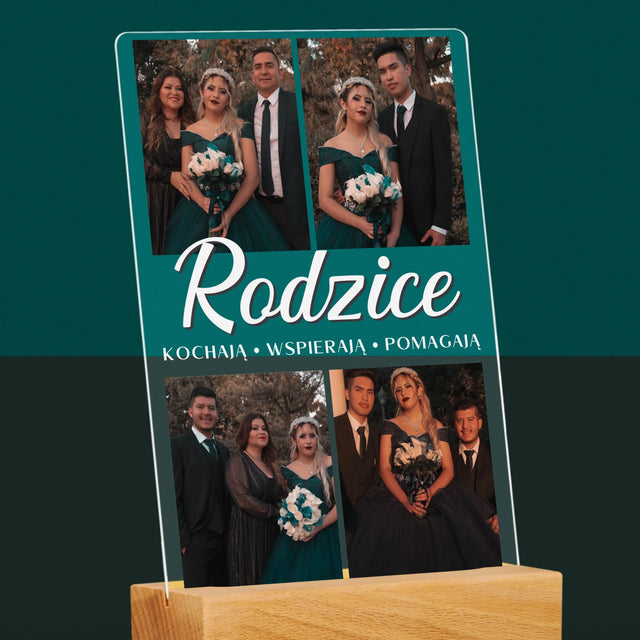 Fotokolaż: Kochani Rodzice - Wydruk Na Szkle Akrylowym