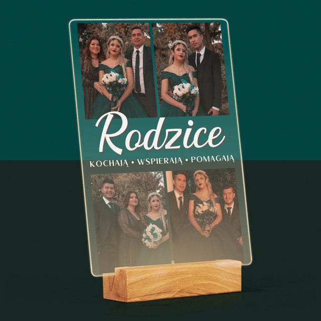 Fotokolaż: Kochani Rodzice - Wydruk Na Szkle Akrylowym