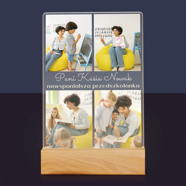 Fotokolaż: Zdjęcia Dla Najlepszej Przedszkolanki - Wydruk Na Szkle Akrylowym