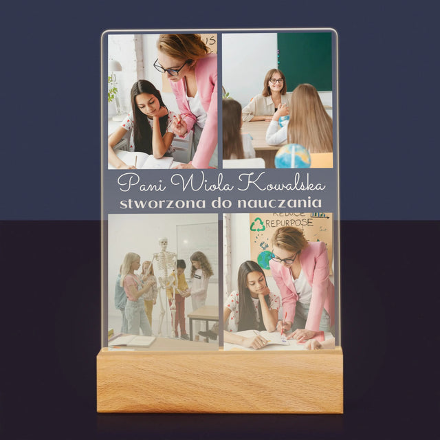 Fotokolaż: Zdjęcia Dla Najlepszego Nauczyciela - Wydruk Na Szkle Akrylowym