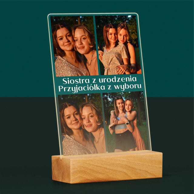 Fotokolaż: Zdjęcia Z Siostrą - Wydruk Na Szkle Akrylowym