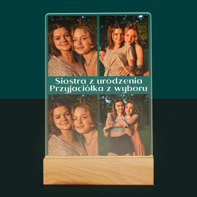 Fotokolaż: Zdjęcia Z Siostrą - Wydruk Na Szkle Akrylowym