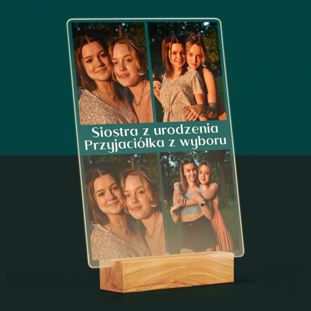 Fotokolaż: Zdjęcia Z Siostrą - Wydruk Na Szkle Akrylowym