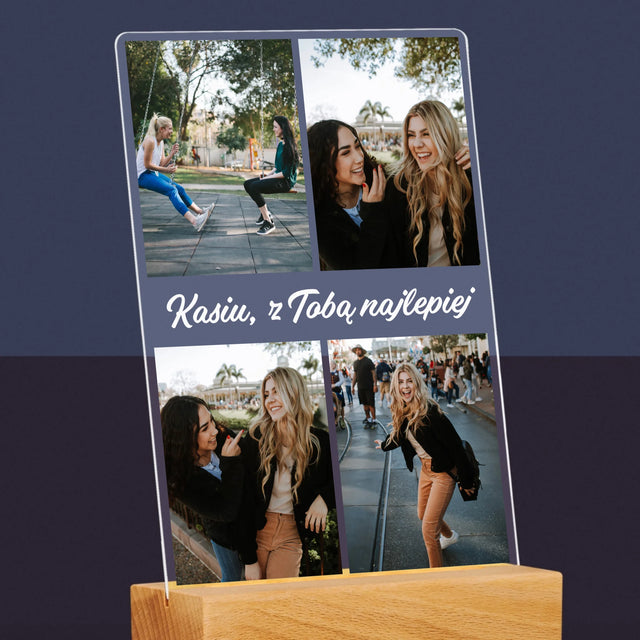 Fotokolaż: Zdjęcia Dla Przyjaciółki - Wydruk Na Szkle Akrylowym