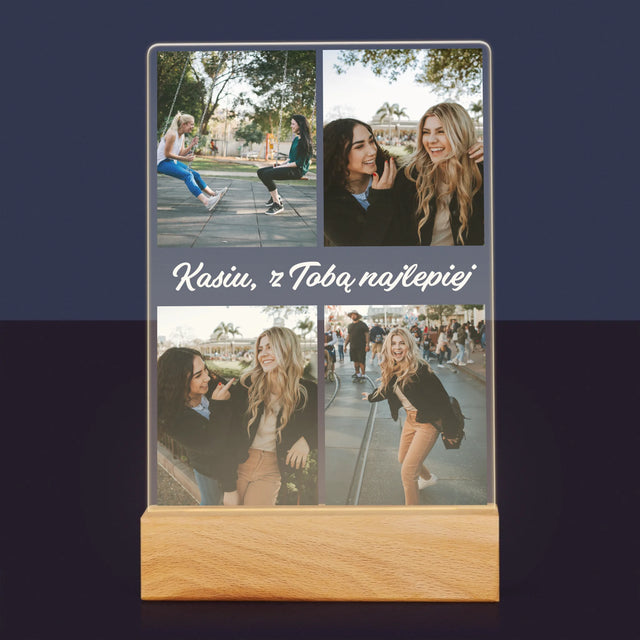 Fotokolaż: Zdjęcia Dla Przyjaciółki - Wydruk Na Szkle Akrylowym