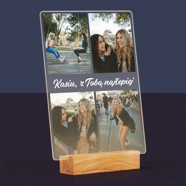 Fotokolaż: Zdjęcia Dla Przyjaciółki - Wydruk Na Szkle Akrylowym
