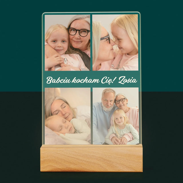 Fotokolaż: Zdjęcia Dla Babci - Wydruk Na Szkle Akrylowym
