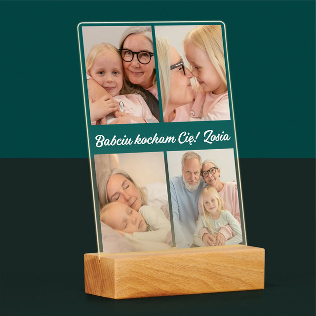 Fotokolaż: Zdjęcia Dla Babci - Wydruk Na Szkle Akrylowym