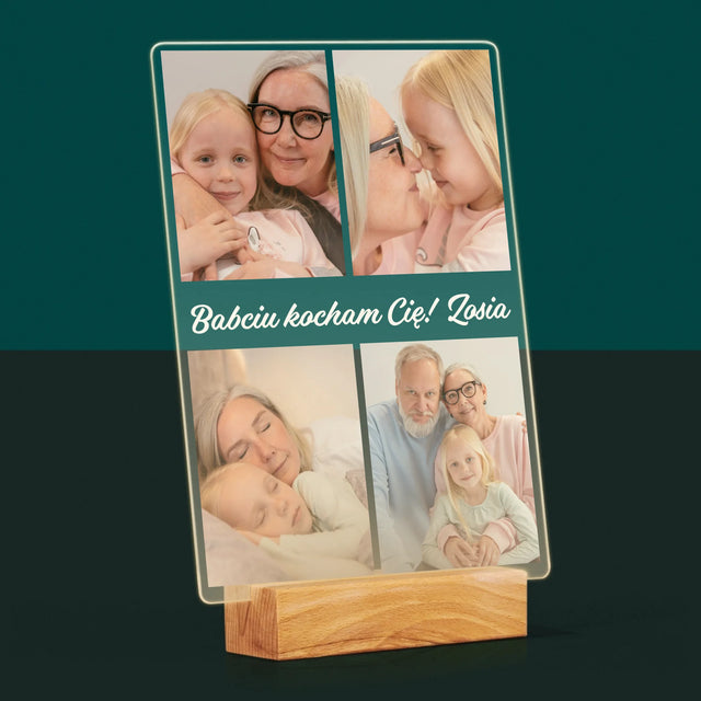 Fotokolaż: Zdjęcia Dla Babci - Wydruk Na Szkle Akrylowym