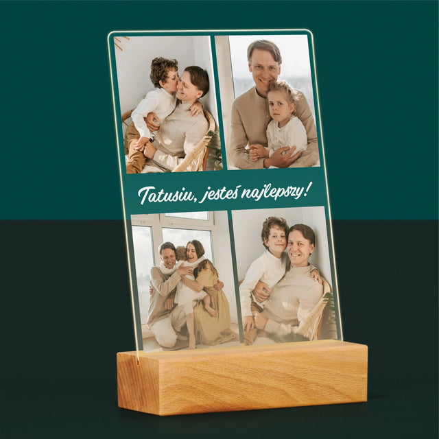 Fotokolaż: Zdjęcia Dla Taty - Wydruk Na Szkle Akrylowym