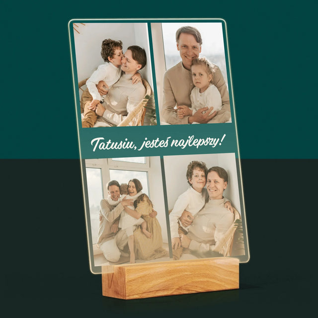 Fotokolaż: Zdjęcia Dla Taty - Wydruk Na Szkle Akrylowym