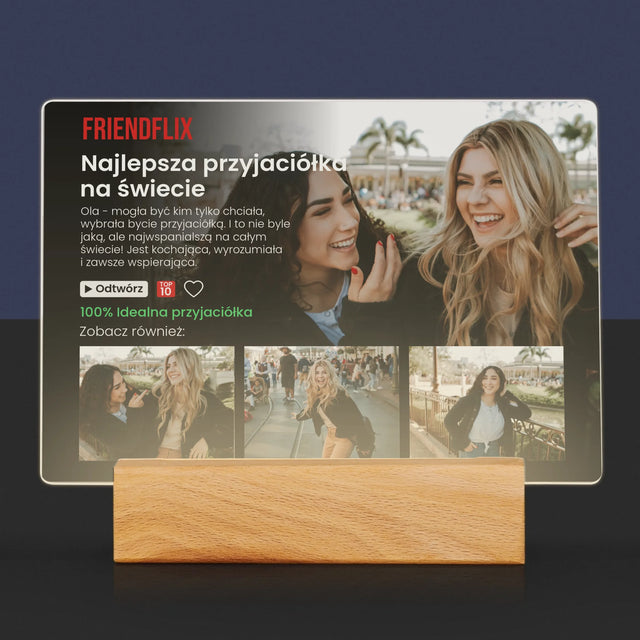 Fotokolaż: Plakat Netflix Dla Przyjaciółki - Wydruk Na Szkle Akrylowym