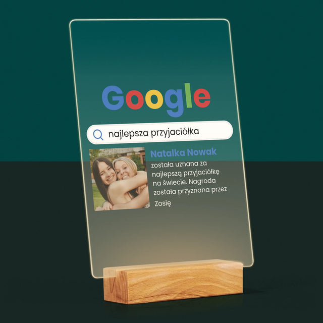 Zdjęcie I Podpis: Najlepsza Przyjaciółka Wynik Google - Wydruk Na Szkle Akrylowym