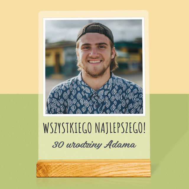 Zdjęcie I Podpis: Na Urodziny - Wydruk Na Szkle Akrylowym