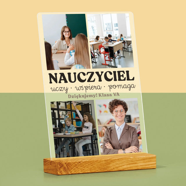 Fotokolaż: Wspaniały Nauczyciel - Wydruk Na Szkle Akrylowym