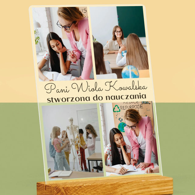 Fotokolaż: Zdjęcia Dla Najlepszego Nauczyciela - Wydruk Na Szkle Akrylowym