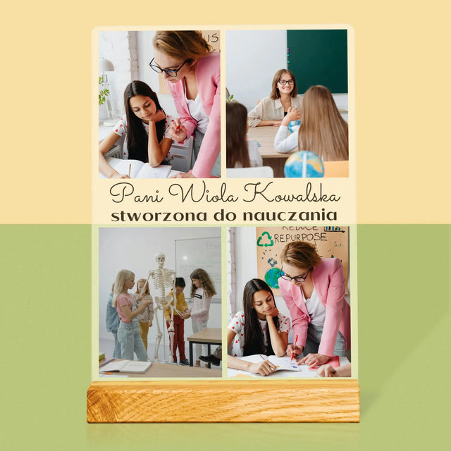 Fotokolaż: Zdjęcia Dla Najlepszego Nauczyciela - Wydruk Na Szkle Akrylowym