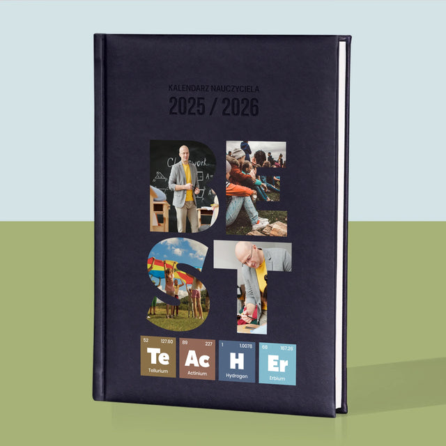 Słowo Ze Zdjęć: Best Teacher Pierwiastki - Personalizowany Kalendarz Nauczyciela
