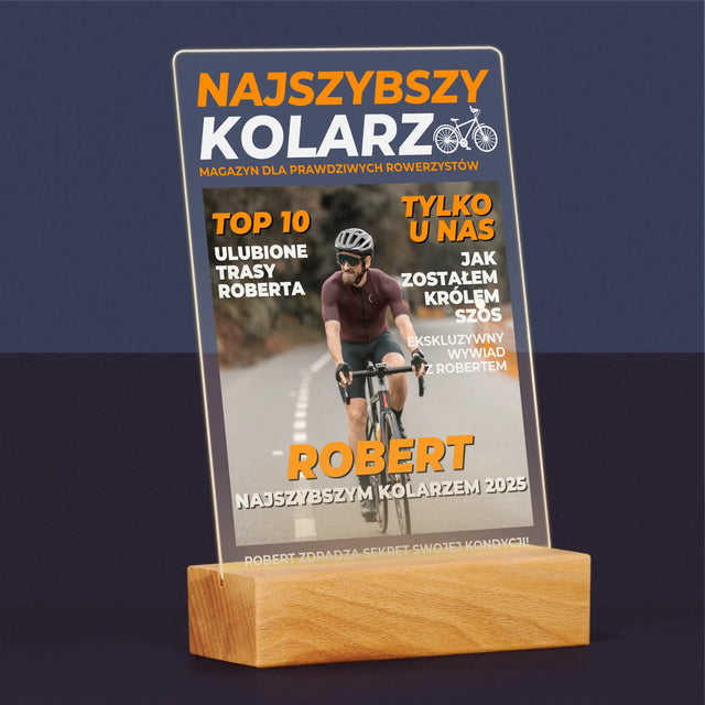 Okładka Magazynu: Najszybszy Kolarz - Wydruk Na Szkle Akrylowym