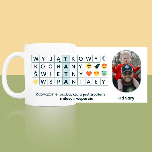 Zdjęcie i Podpis: Tata Krzyżówka - Kubek z Nadrukiem