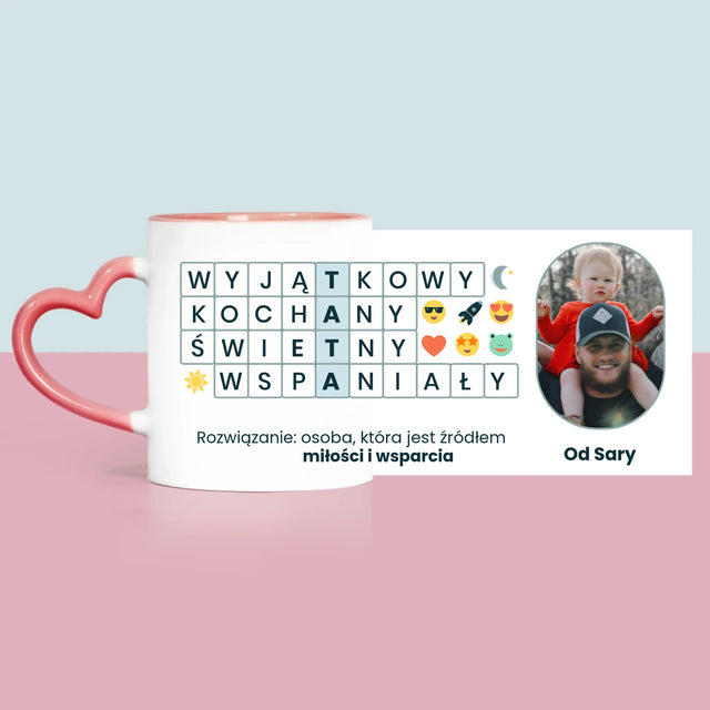 Zdjęcie i Podpis: Tata Krzyżówka - Kubek z Nadrukiem