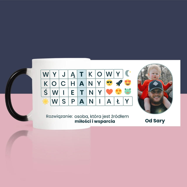 Zdjęcie i Podpis: Tata Krzyżówka - Kubek z Nadrukiem