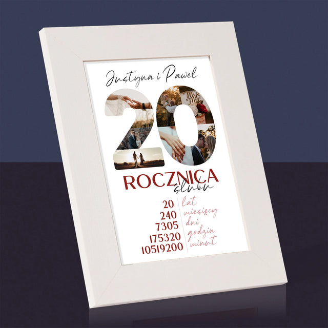 Słowo Ze Zdjęć: 20 Rocznica Ślubu - Ramka Na Zdjęcie