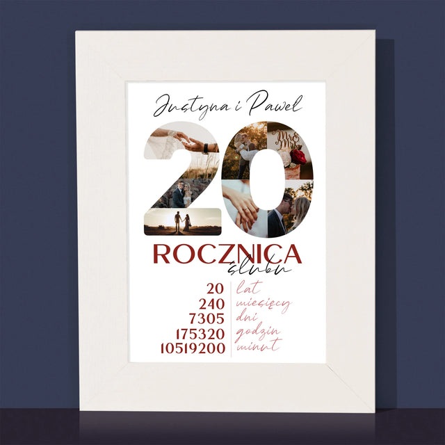 Słowo Ze Zdjęć: 20 Rocznica Ślubu - Ramka Na Zdjęcie