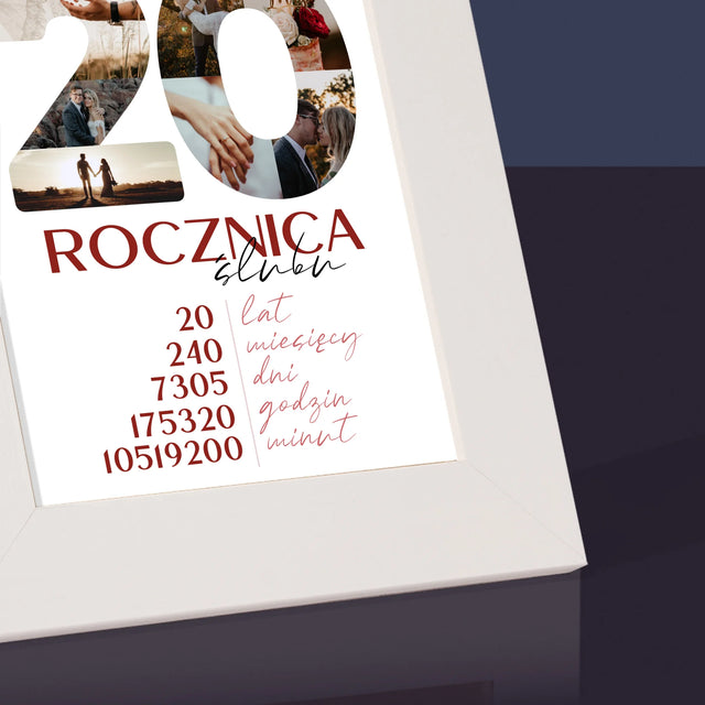 Słowo Ze Zdjęć: 20 Rocznica Ślubu - Ramka Na Zdjęcie