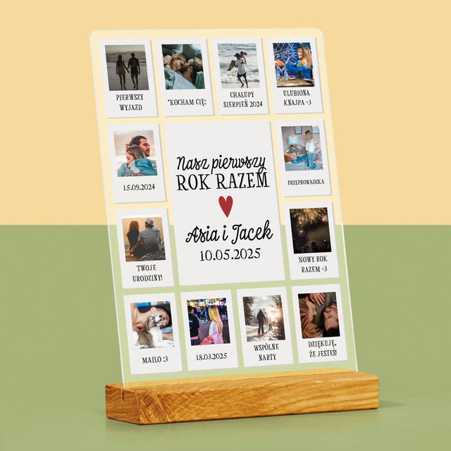 Fotokolaż: Pierwszy Rok Razem - Wydruk Na Szkle Akrylowym