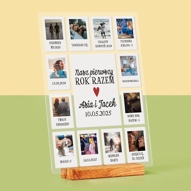Fotokolaż: Pierwszy Rok Razem - Wydruk Na Szkle Akrylowym