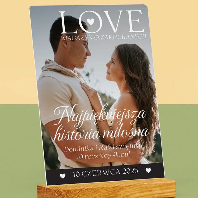Okładka Magazynu: Love Dla Zakochanych - Wydruk Na Szkle Akrylowym