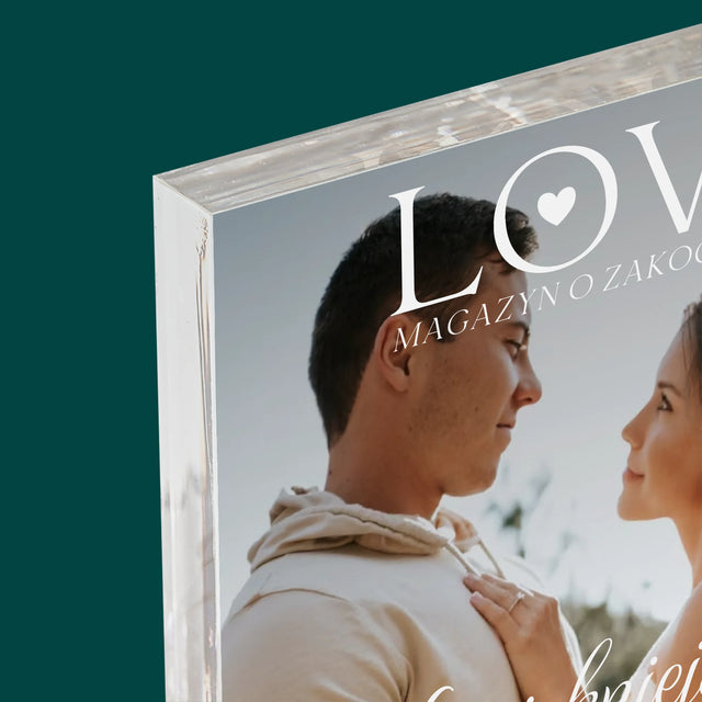 Okładka Magazynu: Love Dla Zakochanych - Blok Akrylowy z Nadrukiem