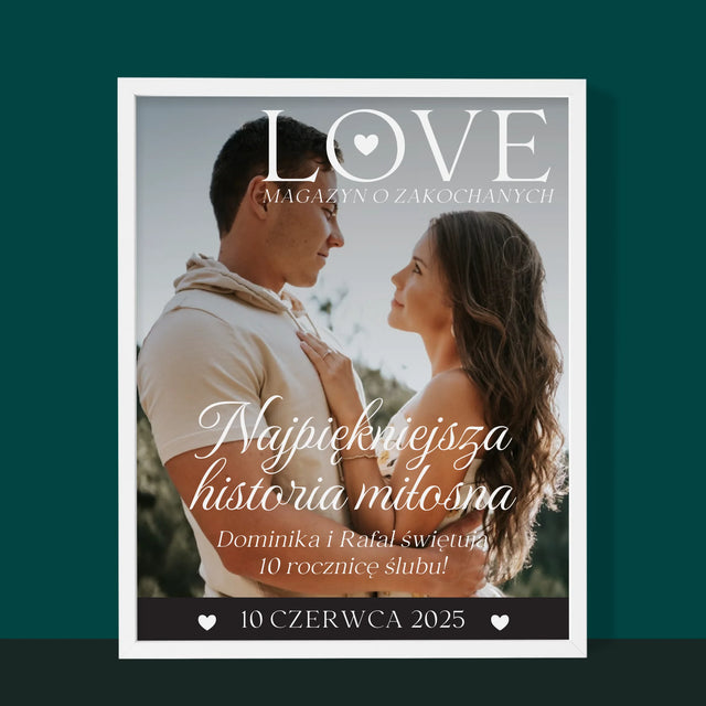 Okładka Magazynu: Love Dla Zakochanych - Wydruk Obramowany