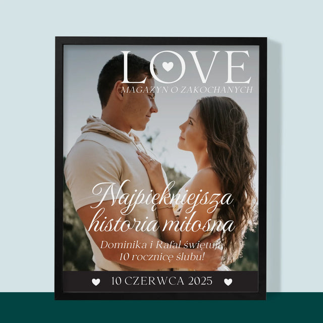 Okładka Magazynu: Love Dla Zakochanych - Wydruk Obramowany