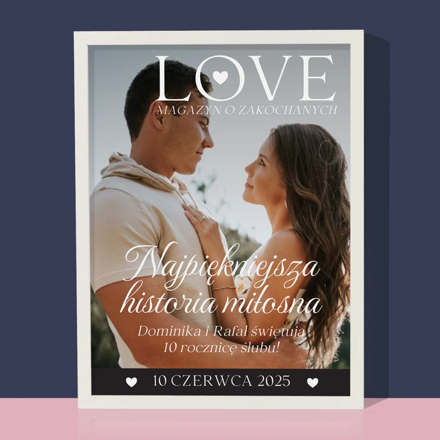 Okładka Magazynu: Love Dla Zakochanych - Wydruk Obramowany