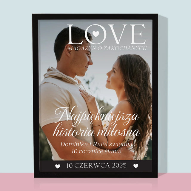 Okładka Magazynu: Love Dla Zakochanych - Wydruk Obramowany
