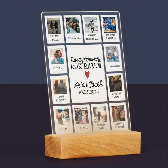 Fotokolaż: Pierwszy Rok Razem - Wydruk Na Szkle Akrylowym