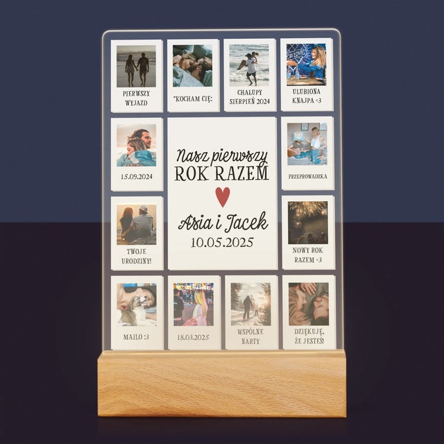 Fotokolaż: Pierwszy Rok Razem - Wydruk Na Szkle Akrylowym
