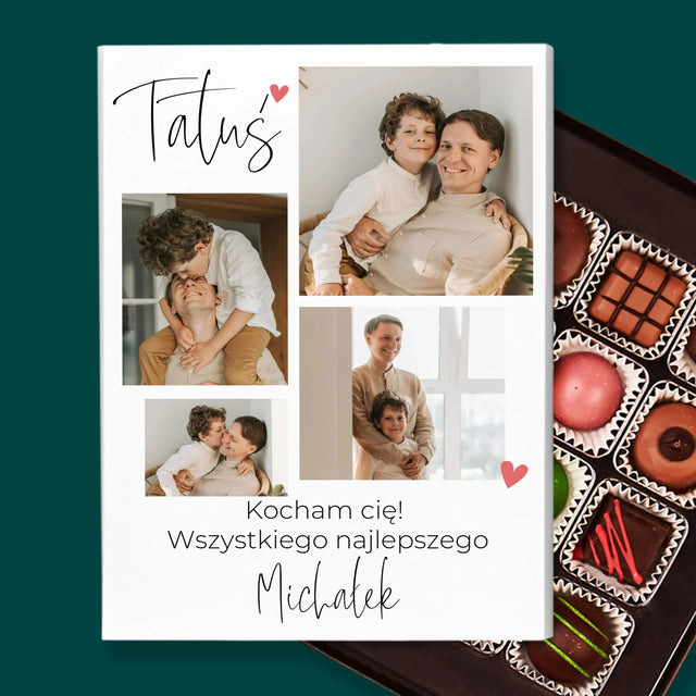 Fotokolaż: Tatusiu Kocham Cię - Personalizowane Praliny