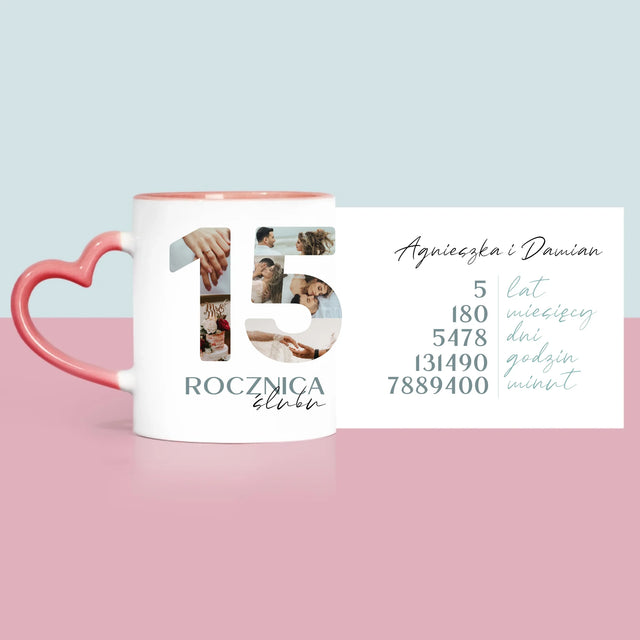 Słowo Ze Zdjęć: 15 Rocznica Ślubu - Kubek z Nadrukiem