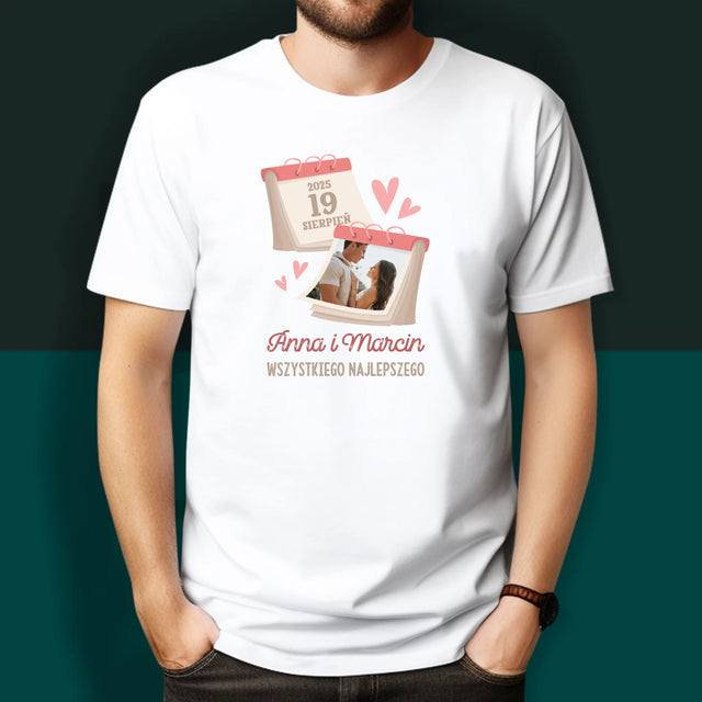 Zdjęcie i Podpis: Kartka z Kalendarza - Koszulki Dla Par