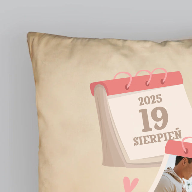 Zdjęcie i Podpis: Kartka z Kalendarza - Poduszka z Nadrukiem