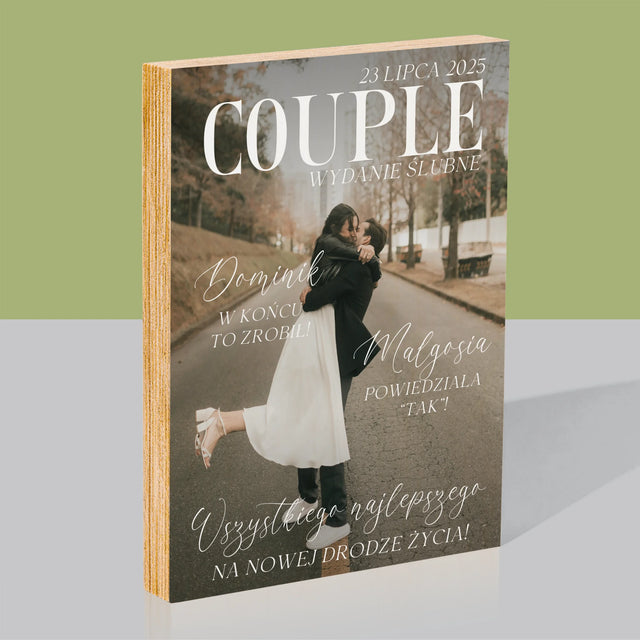 Okładka Magazynu: Couple - Wydruk Na Drewnie
