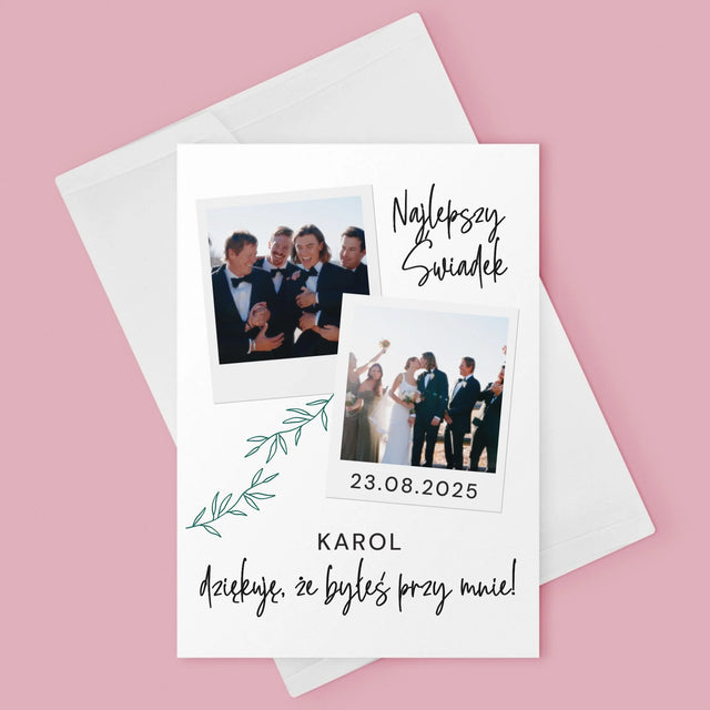 Fotokolaż: Najlepszy Świadek Polaroidy - Kartka z Życzeniami