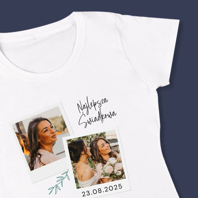 Fotokolaż: Najlepsza Świadkowa Polaroidy - Koszulka Damska